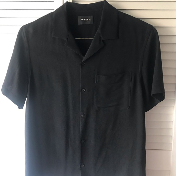 The Kooples Men’s Black Bowling Shirt - Picture 1 of 7